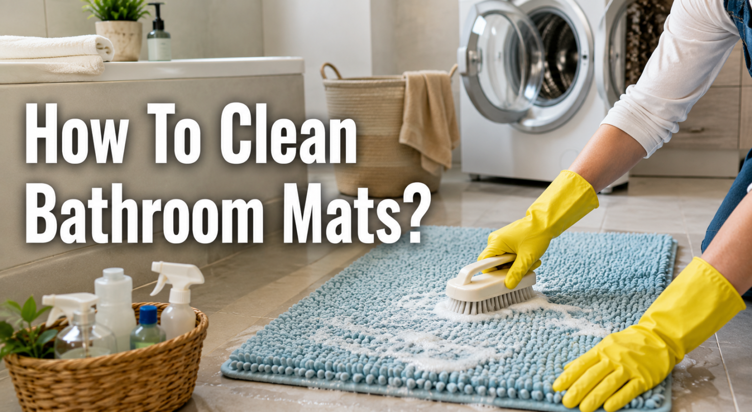 How to Clean Bathroom Mats