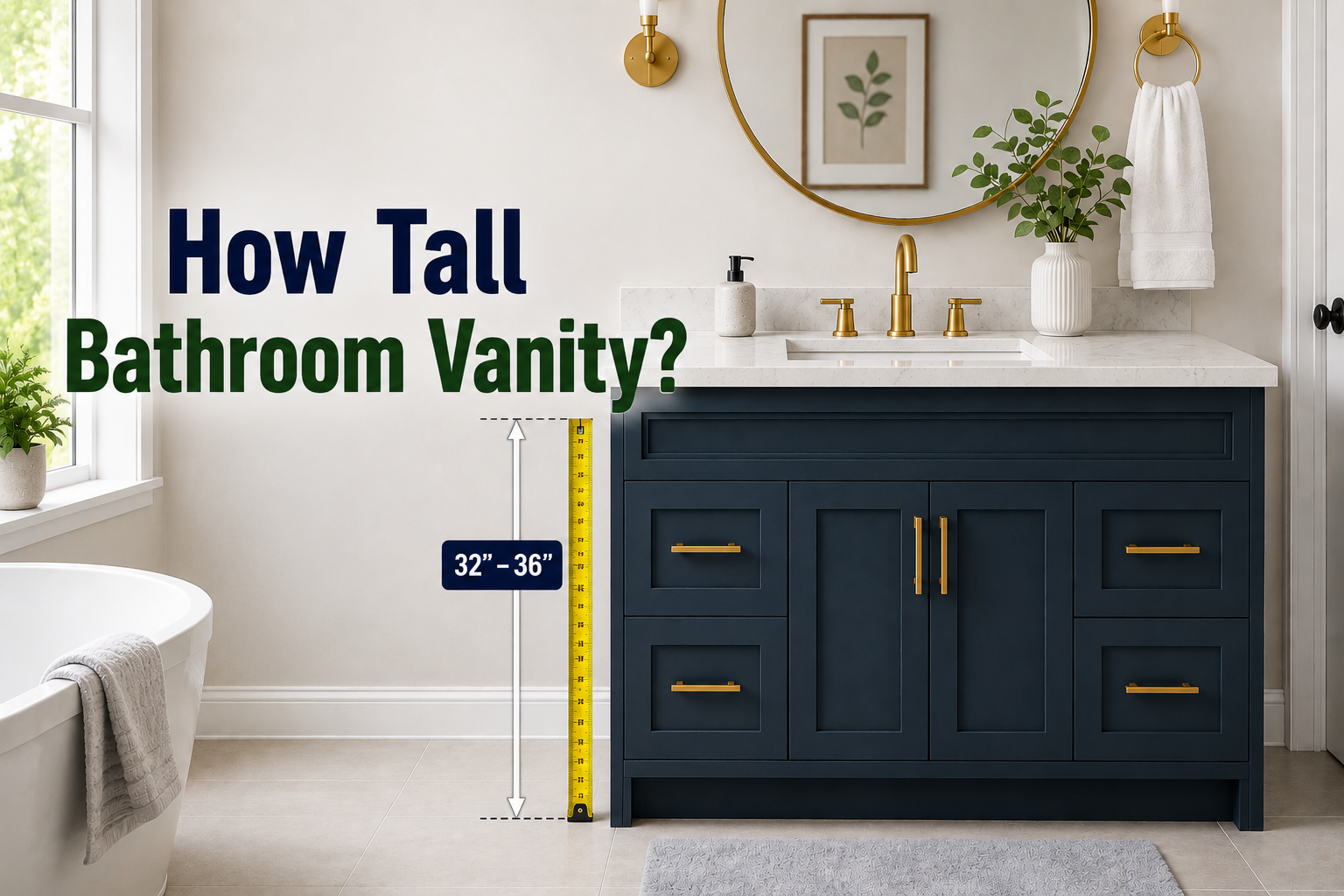 how tall bathroom vanity be