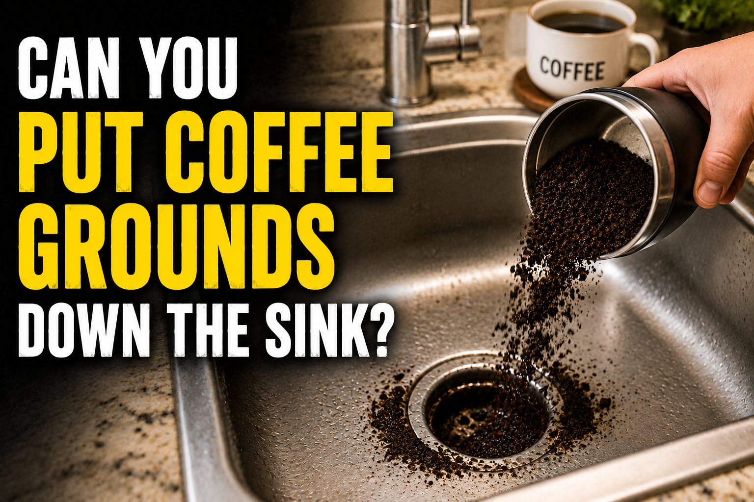 Coffee Grounds Down the Sink?