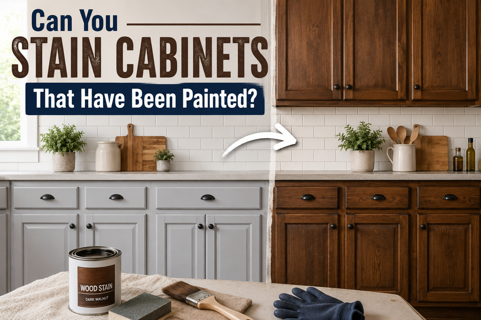 Can You Stain Cabinets That Have Been Painted?