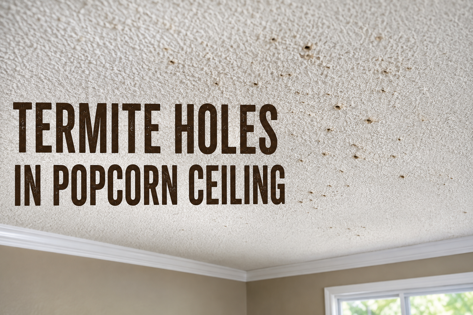 Termite Holes in Popcorn Ceiling
