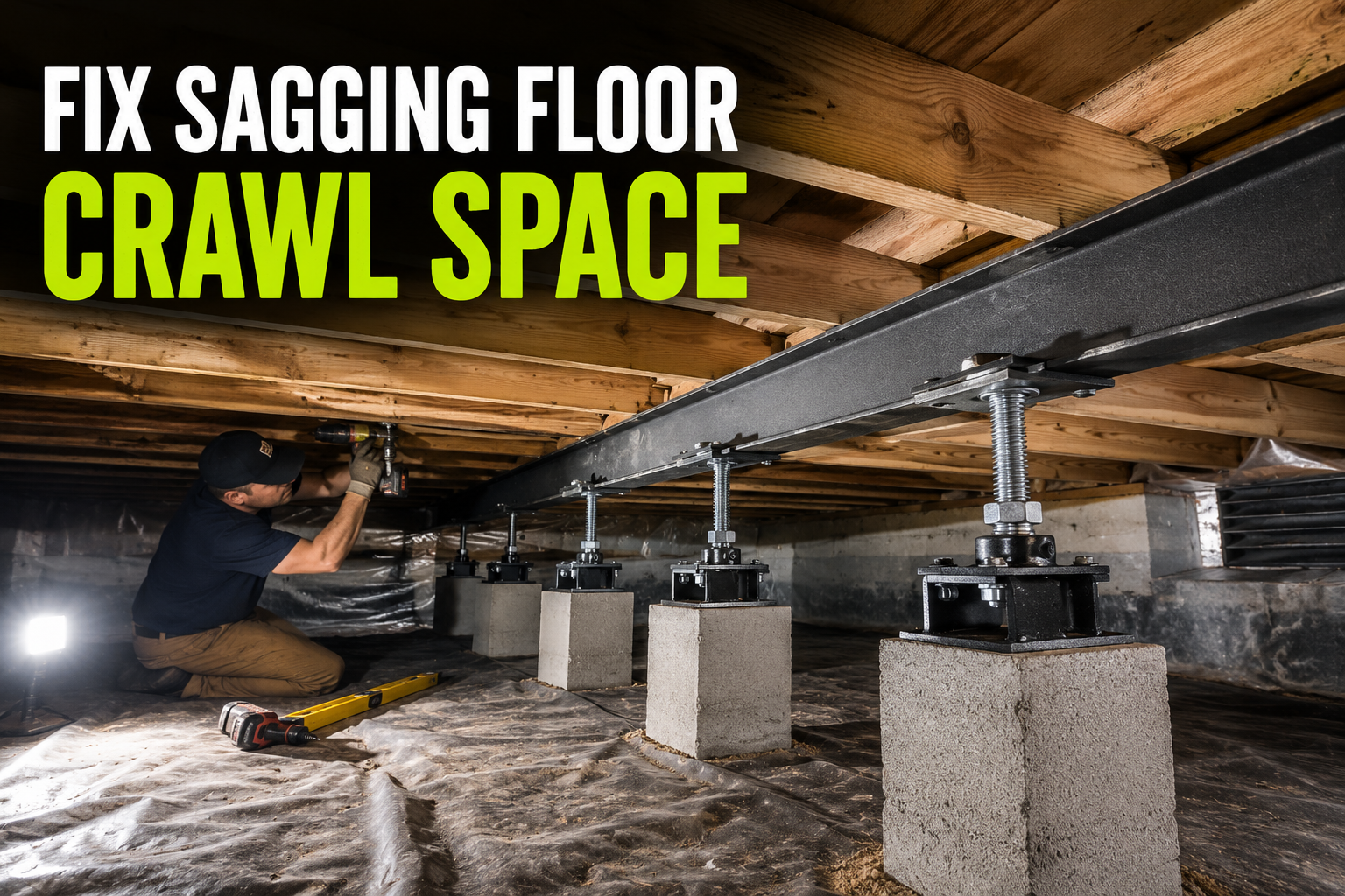 How to Fix a Sagging Floor in a Crawl Space