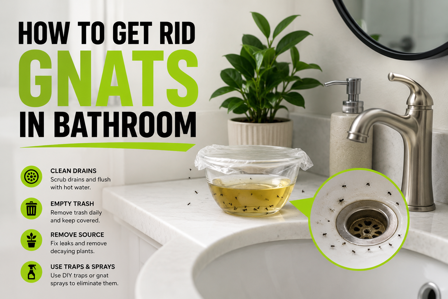How to Get Rid of Gnats in Bathroom Fast