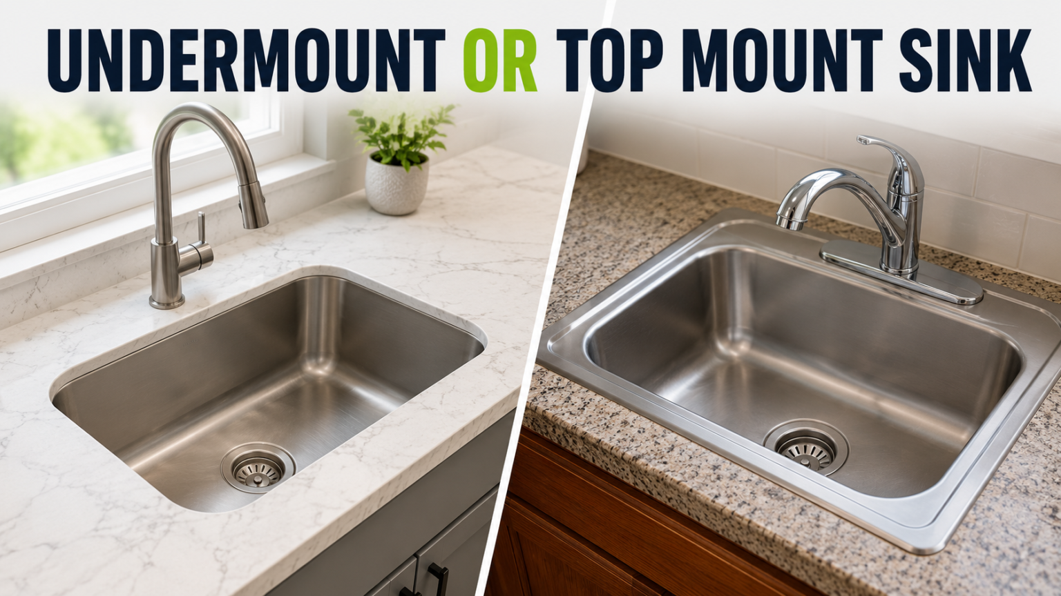 Undermount vs Top Mount Sink