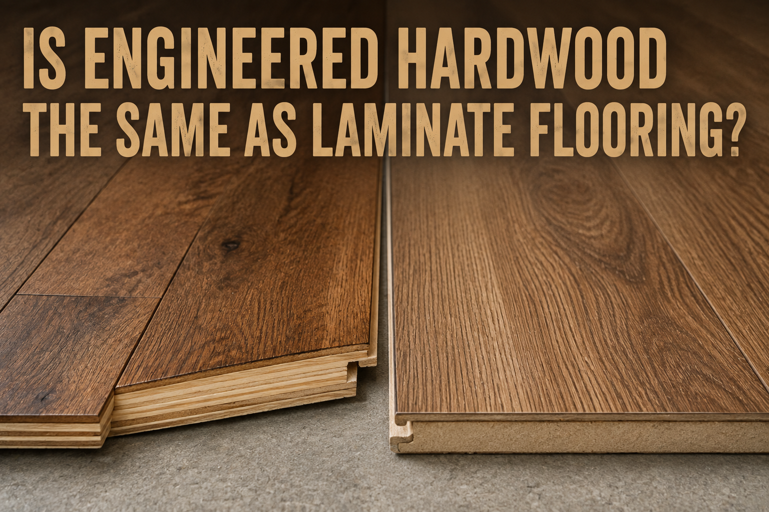 is engineered hardwood the same as laminate flooring​
