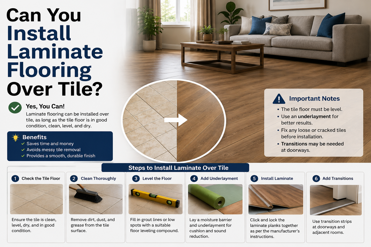 Can You Install Laminate Flooring Over Tile?